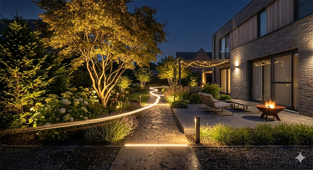 Éclairage extérieur de jardin