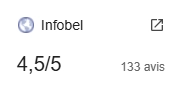 Avis Infobel 4,5/5